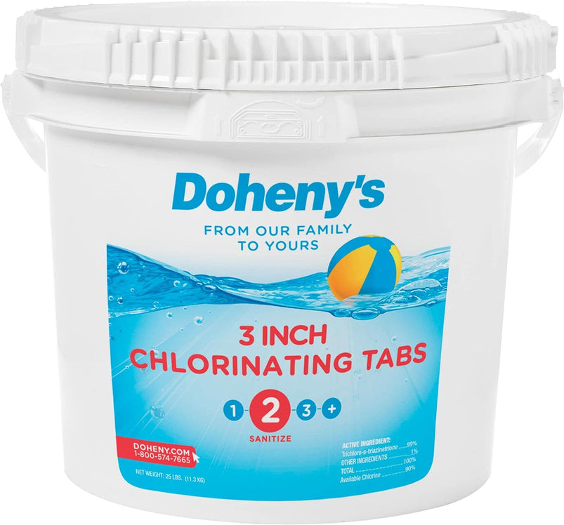 3 Inch Stabilized Chlorine Tablets, Pro-Grade Pool Sanitizer, Long Lasting, Slow Dissolving, 99% Pure Tri-Chlor, Individually Wrapped, 50lb