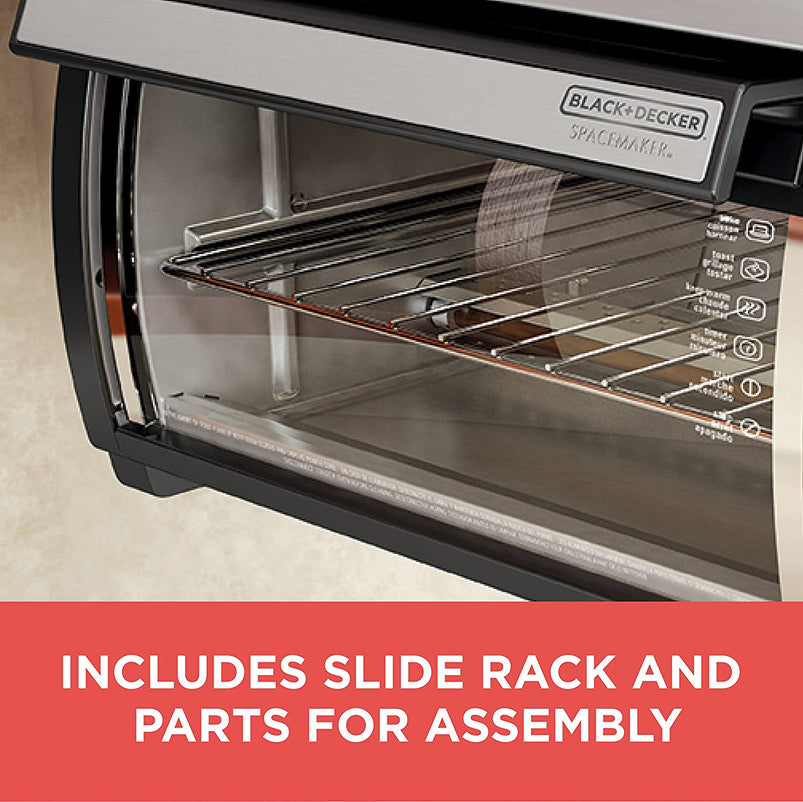 Spacemaker Under-Counter Toaster Oven, Black/Stainless Steel, TROS1000D, 2025