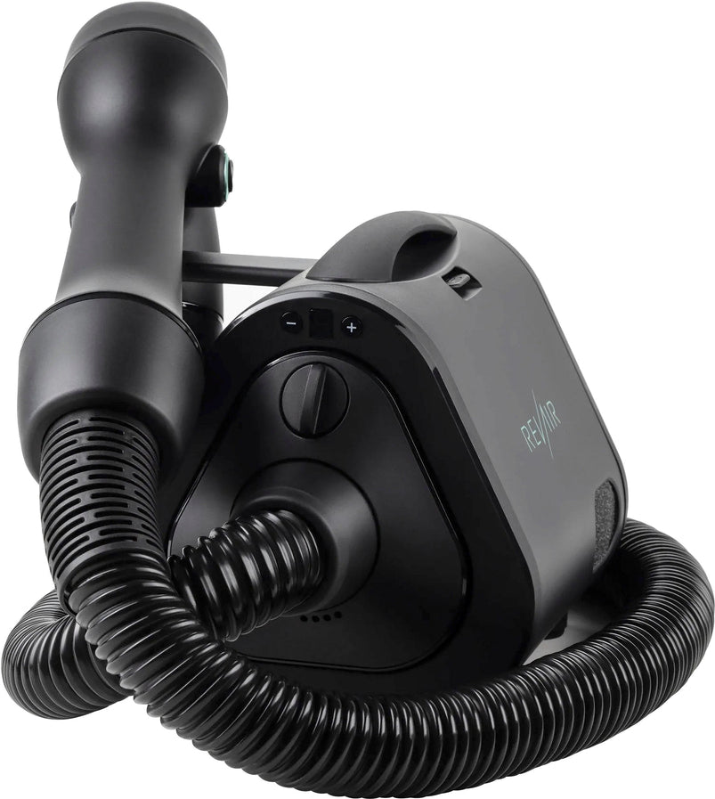 Reverse-Air Hair Dryer with Hair Clips, Black