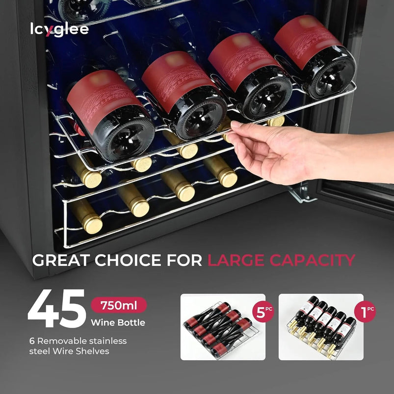 Beverage Refrigerator Cooler, 126 CAN Mini Fridge with Glass Door for Soda Beer or Wine, Beverage Cooler for Home, Office