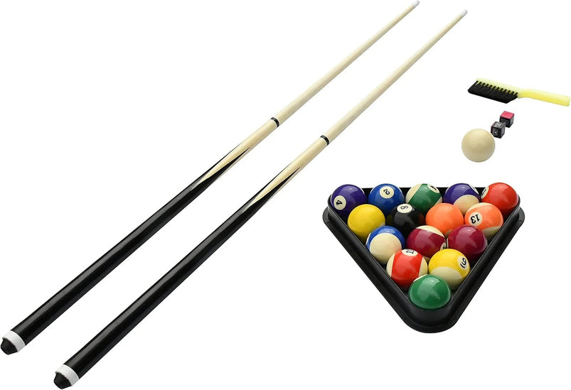 6 Ft Portable Pool Table, Adults Folding Billiards Tables for Game Room with Easy Foldable Storage, Includes Full Set of Billiard Balls, Cues