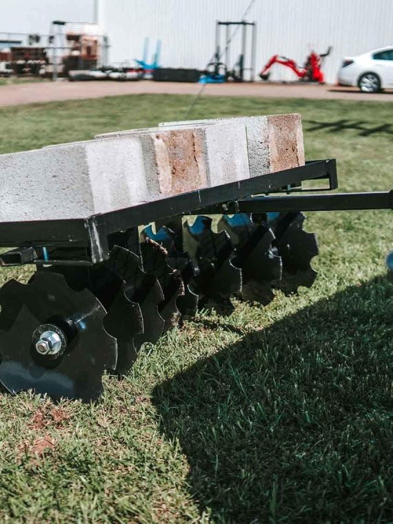 Titan Distributors Inc. 4-Ft Notched Disc Harrow Attachment Pull Behind for ATV and UTV 2-in Towball Hitch NO250072, 2025