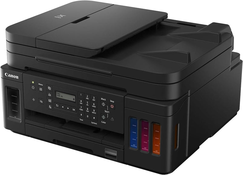 All-in-One Printer Home Office, Wireless Super Tank Printer, Copier, Scan, Fax and Adf with Mobile Printing, Black, Works with Alexa