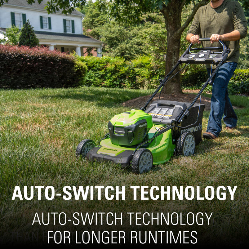 80V Cordless 21 in Self-Propelled Brushless Lawn Mower, Greenworks