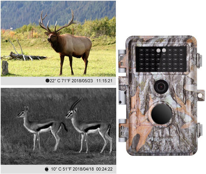 5-Pack Game and Deer Trail Cameras 16MP 1920x1080P Video Hunting Wildlife Cams Time Lapse with Night Vision