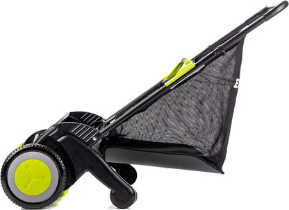 21-Inch Width Leaf and Grass Push Lawn Sweeper, Black