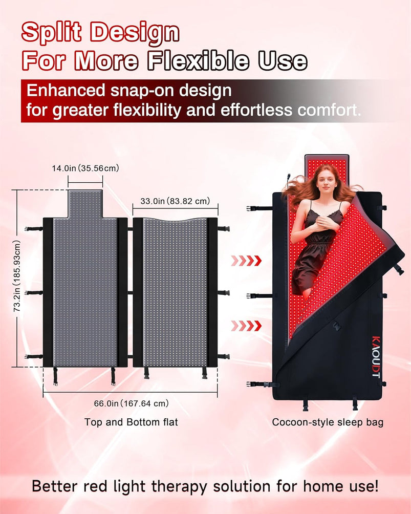 Red Light Therapy Mat, Medical-Grade TPU, 2570 LEDs, 73"x33", 2025