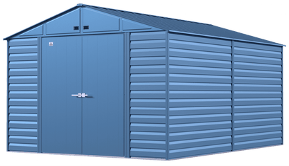 Arrow Select Steel Storage Shed, 10x14, Blue Grey