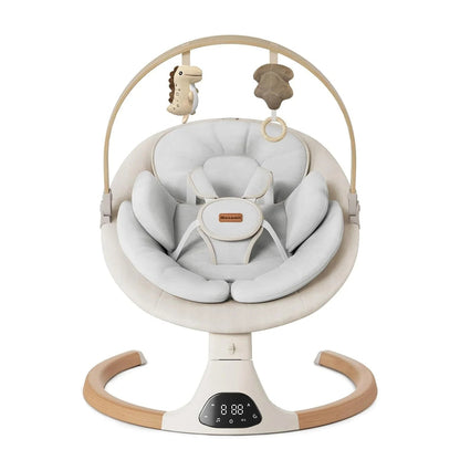 Baby Swings for Infants, Monamii Baby Swing, Bluetooth Infant Swing with Music Speaker, 5 Speeds and Remote Control, Indoor and Outdoor Use