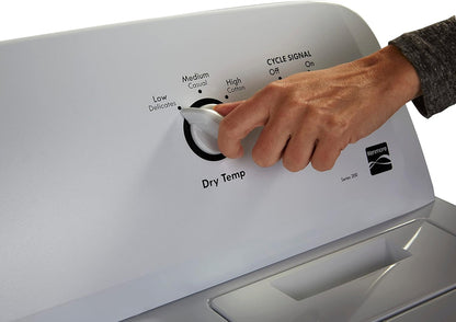 29 in Front Load Electric Dryer with Wrinkle Guard and 7.0 Cubic Ft. Total Capacity, White