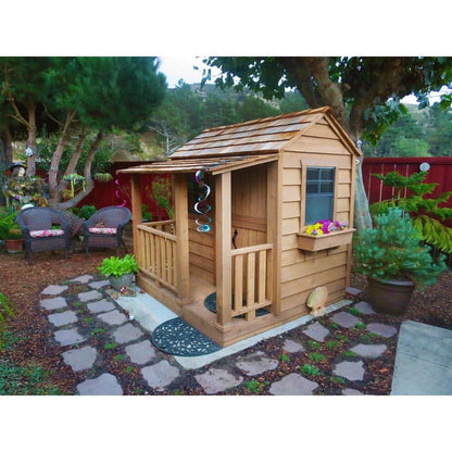 Outdoor Living Today Little Squirt 6 Ft. Cedar Playhouse with Windows and Dutch Door