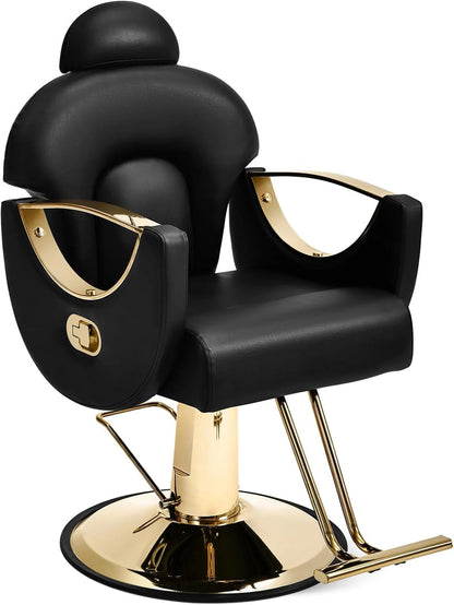 Artist Hand Salon Chair Reclining Barber Chair Oversized Hydraulic Pump Heavy Duty Hair Salon Chair 360 Degree Swivel Hair Chair for Hair Stylist