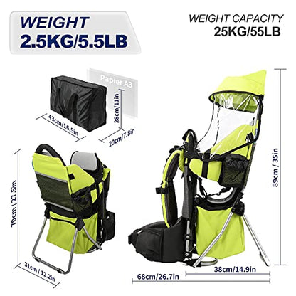 Besrey Child Carrier Lightweight Child Toddler Kids Carrier Backpack for Camping Hiking Grey
