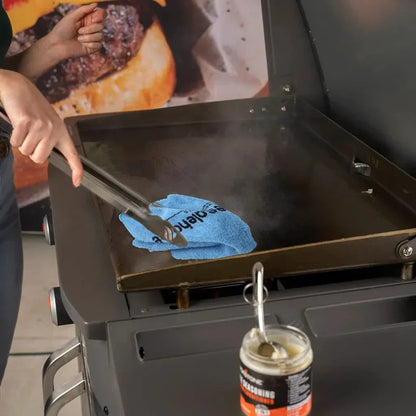 28 Inch Blackstone Griddle 2080 with Hood XL Griddle Original 3-Burner Outdoor Flat Top Grill, with Blackstone Griddle Accessories, Seasoning