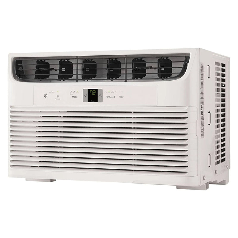 8,000 BTU Window Air Conditioner with WIFI and Remote, Multi-Speed, Eco Mode, White