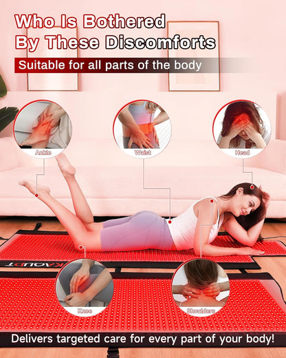 Red Light Therapy Mat, Medical-Grade TPU, 2570 LEDs, 73"x33", 2025