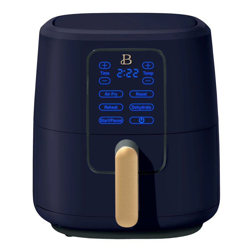 Beautiful 6 QT Air Fryer with Turbocrisp Technology and Touch-Activated Display, Starry Night by Drew Barrymore, Blue