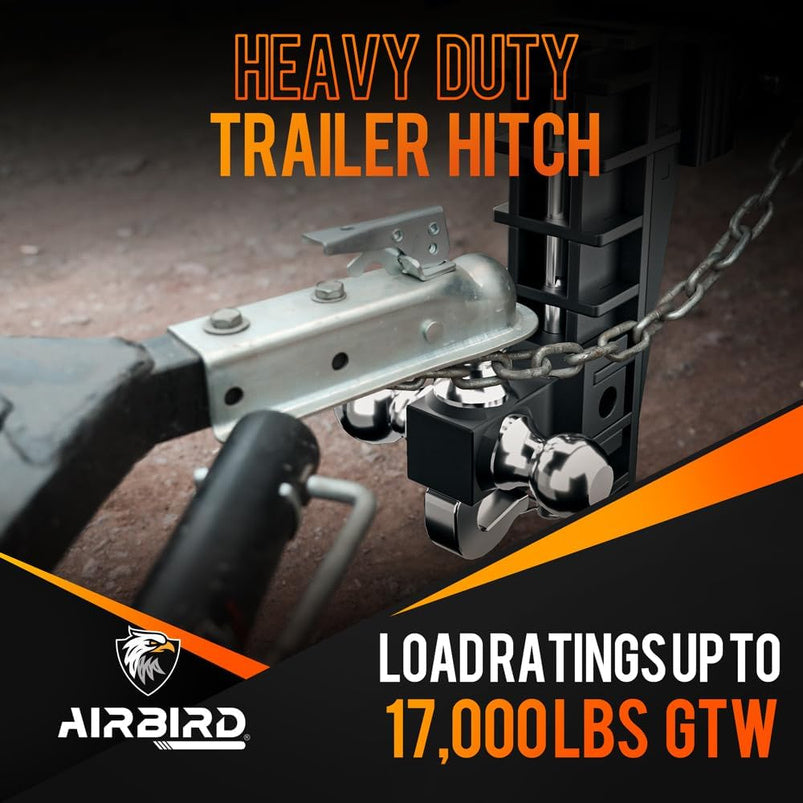 Adjustable Trailer Hitch Fits 2-Inch Receiver