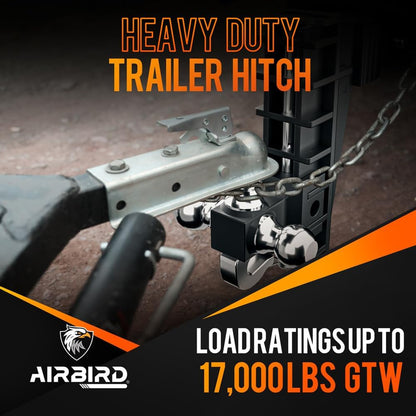 Adjustable Trailer Hitch Fits 2-Inch Receiver