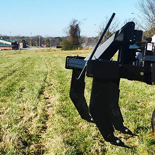 3 Shank Subsoiler Ground Ripper Fits 3 Point Tractor Cat 1 and 2 Quick Hitch Compatible