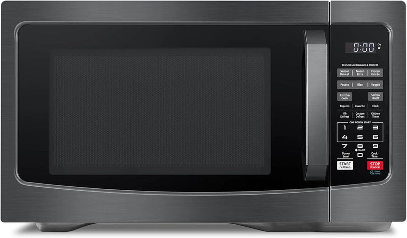 Air Fryer Combo 8-in-1 Countertop Microwave Oven, with Convection, Broil, Odor Removal Mode, 12.4" Position Memory Turntable, Child-Lock, 1.0 Cu. Ft.