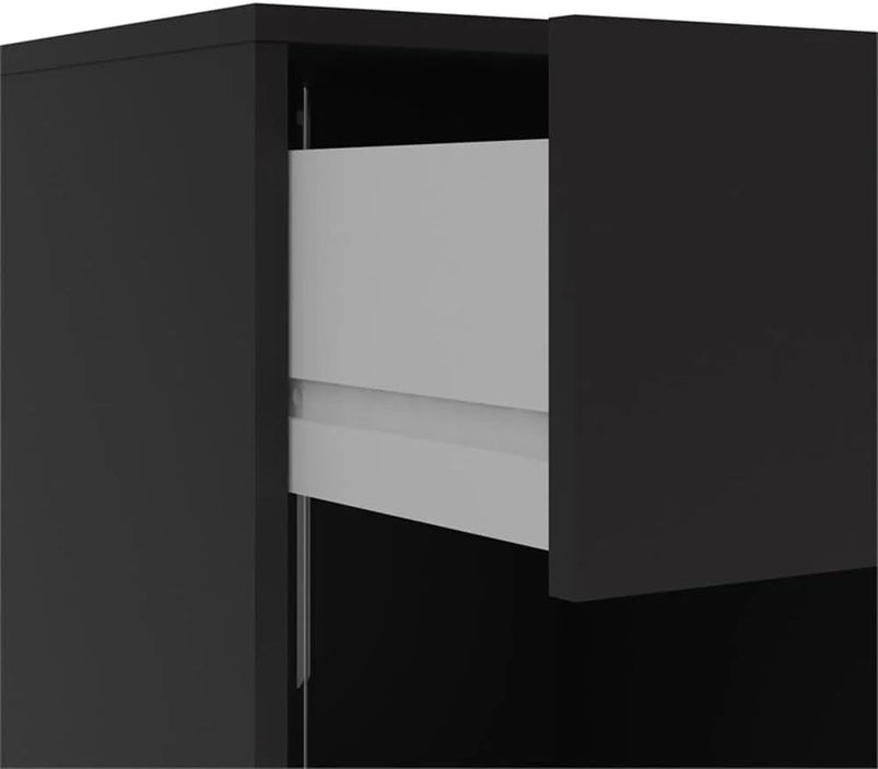 3-Pc Scandinavian Design Engineered Wood Bedroom Furniture Set with 3-Drawer Chest and 6-Drawer Double Dresser and 1-Drawer Nightstand