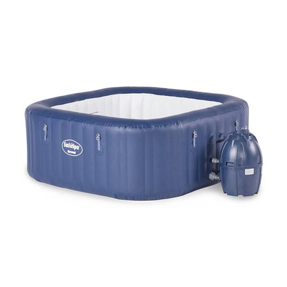 60022e Saluspa Hawaii Airjet 6 Person Inflatable Tub Spa with Pump, Blue