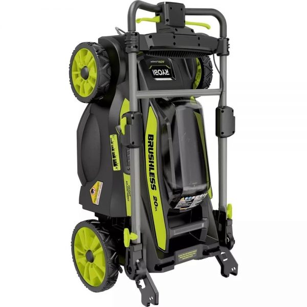 40V Brushless 20 In. Walk Behind Self Propelled Mower String Trimmer Leaf Blower with 2 Batteries and 2 Chargers