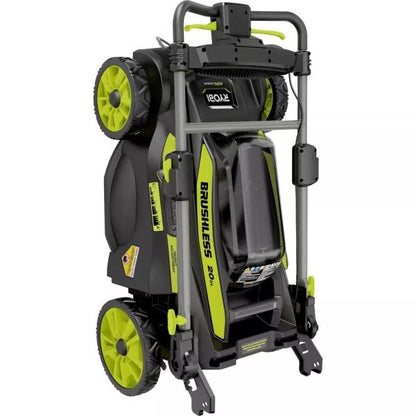 40V Brushless 20 In. Walk Behind Self Propelled Mower String Trimmer Leaf Blower with 2 Batteries and 2 Chargers