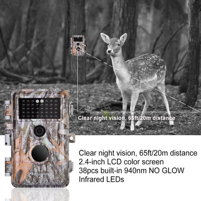 5-Pack Game and Deer Trail Cameras 16MP 1920x1080P Video Hunting Wildlife Cams Time Lapse with Night Vision