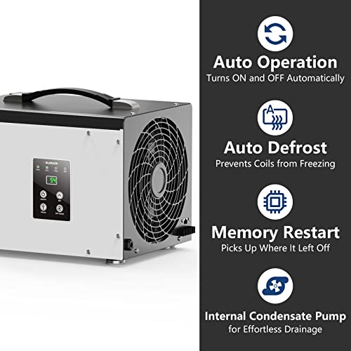 Alorair Crawl Space/Basement Dehumidifier 70 Pint Dehumidifier with Drain Hose