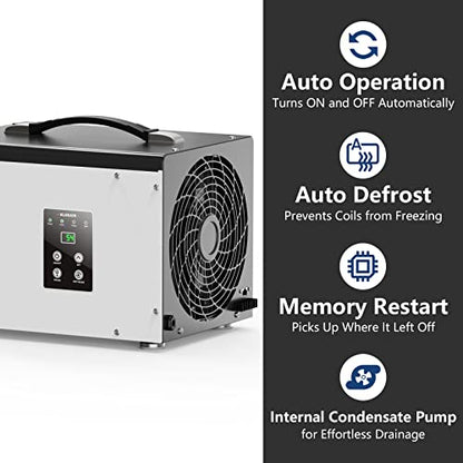 Alorair Crawl Space/Basement Dehumidifier 70 Pint Dehumidifier with Drain Hose