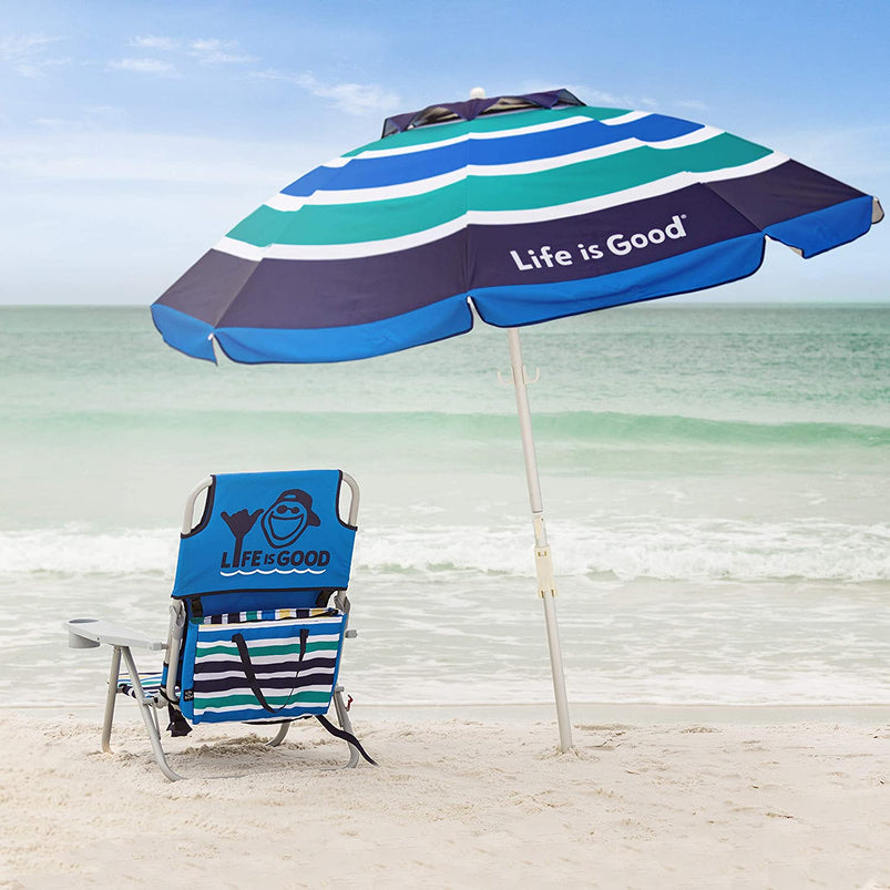 Ake Blue Beach Chair, Short