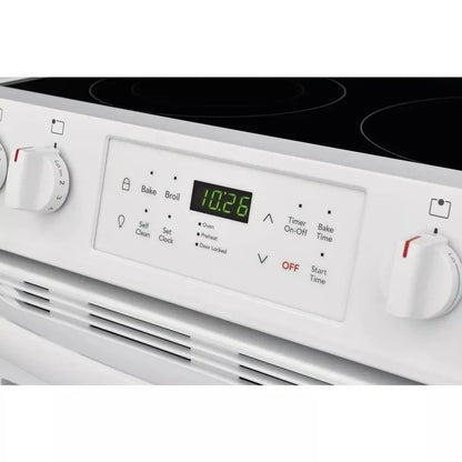 30 In. 5.0 Cu. Ft. Single Oven, White with Nvs Black Glass