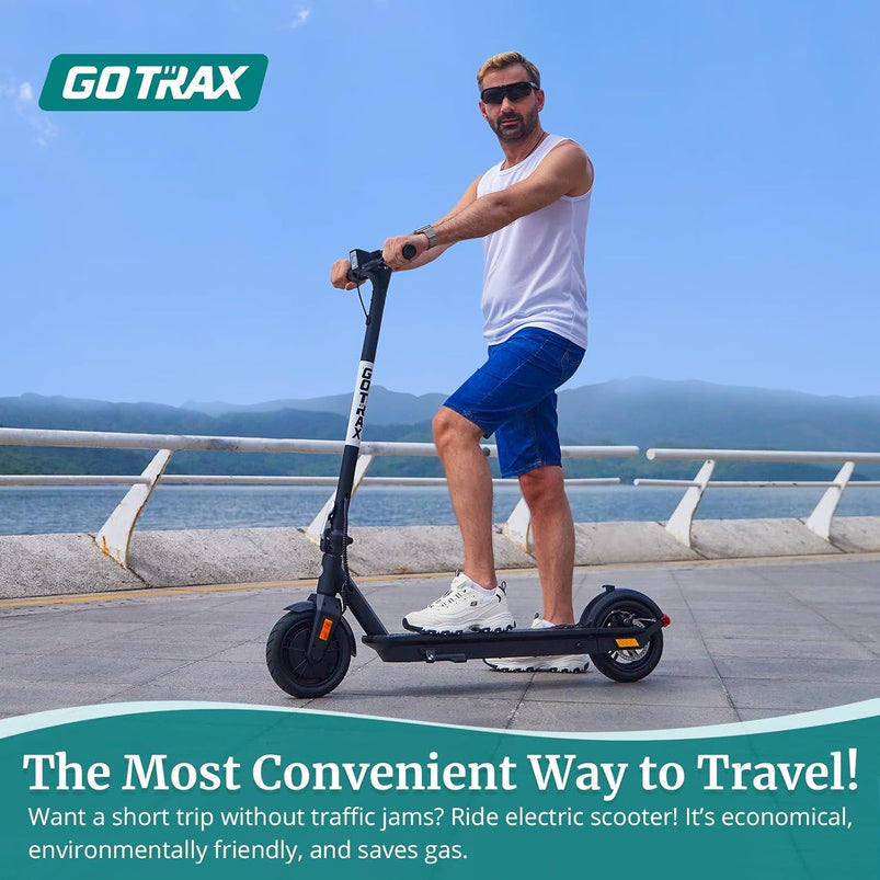 Adult Electric Scooter, 8.5 Inch Pneumatic Tires, MAX Range 14/18 Miles, MAX Speed 15.5/18 MPH, Powered by 300 Watt Motor