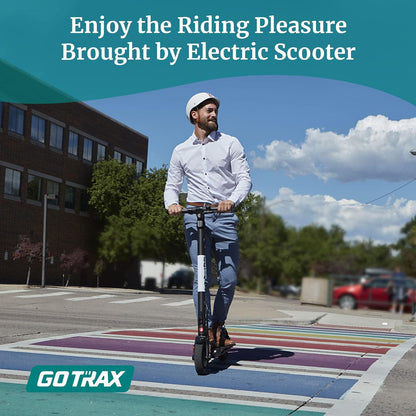 Adult Electric Scooter, 8.5 Inch Pneumatic Tires, MAX Range 14/18 Miles, MAX Speed 15.5/18 MPH, Powered by 300 Watt Motor