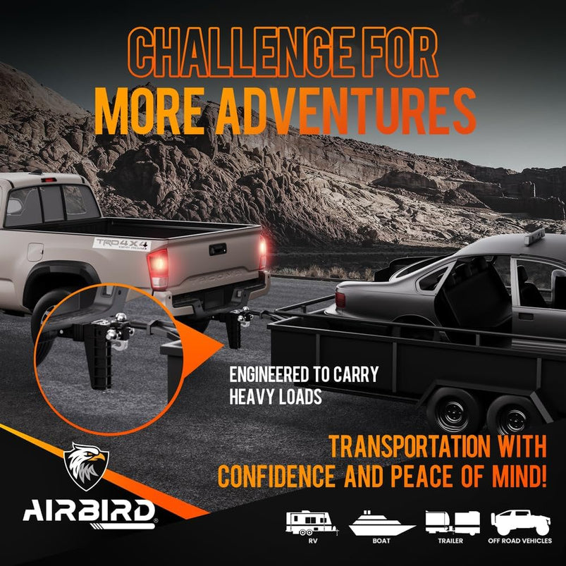 Adjustable Trailer Hitch Fits 2-Inch Receiver