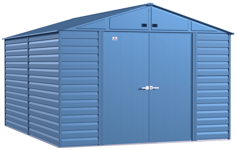 Arrow Select Steel Storage Shed, 10x14, Blue Grey
