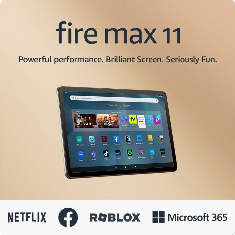 Amazon, Fire MAX 11 Tablet, Vivid 11 in Display, Octa Core Processor, 4 Gb RAM, 14 Hour Battery Life, 64 Gb, Gray