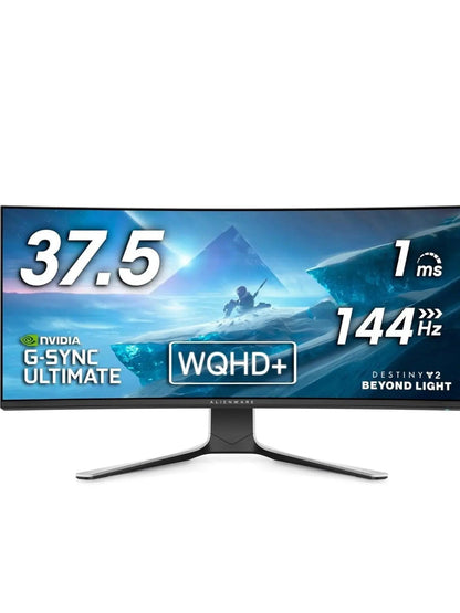 Alienware Ultrawide Curved Gaming Monitor 38 Inch, 144Hz Refresh Rate, 3840 x 1600 WQHD, IPS, NVIDIA G-SYNC Ultimate, 1ms Response Time