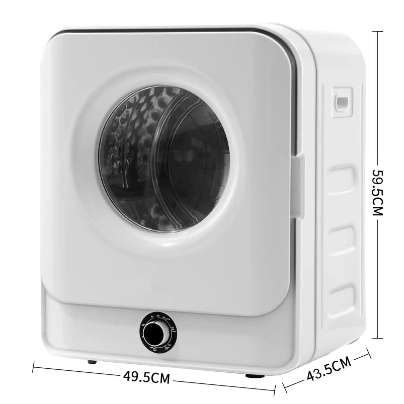 1.95 Cu. Ft. Front Load Clothes Dryer, Portable Compact Dryer 830W, 5 Drying Modes, Stainless Steel Drum, with Overheat Protection, Dust Removal
