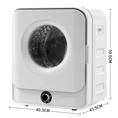 1.95 Cu. Ft. Front Load Clothes Dryer, Portable Compact Dryer 830W, 5 Drying Modes, Stainless Steel Drum, with Overheat Protection, Dust Removal