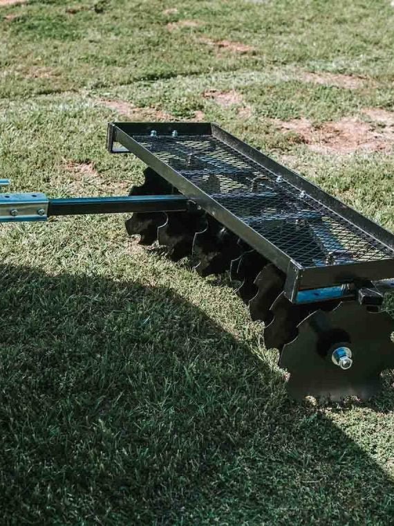Titan Distributors Inc. 4-Ft Notched Disc Harrow Attachment Pull Behind for ATV and UTV 2-in Towball Hitch NO250072, 2025