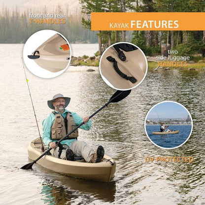 Lifetime 90806 Tamarack Angler 100 Fishing Kayak C 2 Pack Paddles Included