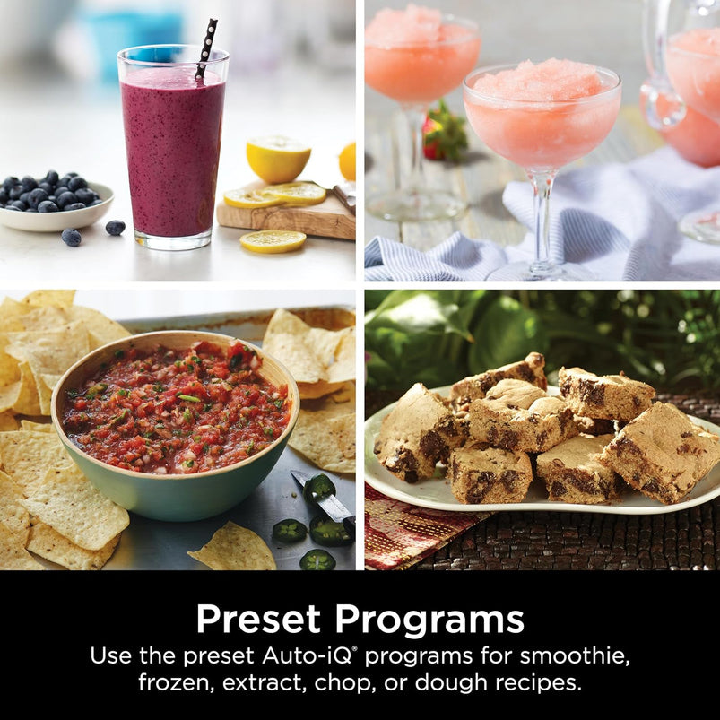 Mega Kitchen System, 1500W, 4 Functions for Smoothies, Processing, Dough, Drinks, with 72-oz. Blender Pitcher, 64-oz. Processor Bowl