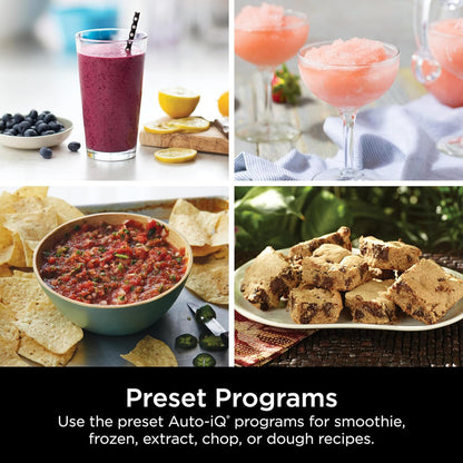 Mega Kitchen System, 1500W, 4 Functions for Smoothies, Processing, Dough, Drinks, with 72-oz. Blender Pitcher, 64-oz. Processor Bowl