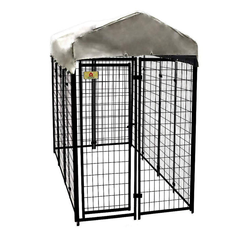4 Ft. x 8 Ft. x 6 Ft. Welded Wire Dog Fence Kennel Kit
