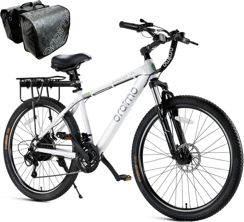 Adult Electric Bike, 350W BAFANG Motor 500W Peak, 4A 3H Fast Charging, 468Wh Li-Ion Battery, 21 Speed Gears, Air Saddle