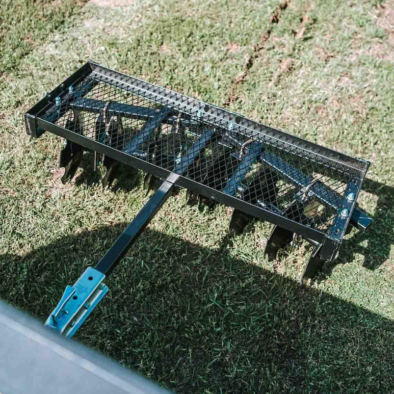 Titan Distributors Inc. 4-Ft Notched Disc Harrow Attachment Pull Behind for ATV and UTV 2-in Towball Hitch NO250072, 2025