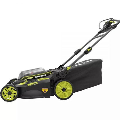 40V Brushless 20 In. Walk Behind Self Propelled Mower String Trimmer Leaf Blower with 2 Batteries and 2 Chargers